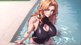 My New Girlfriend #2 - Red Head Step Sis Shows Her New Swimsuit. You can see her big ass and big tits