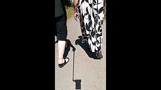Walk with Nylonjunge in Birkenstocks