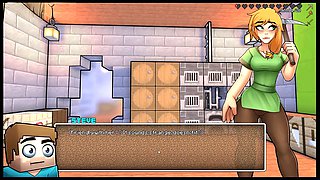 Minecraft anime parody with cowdoll ravaging the trader girl in the great outdoors