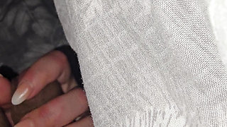 Step mom hand slip under blanket handjob step son dick
