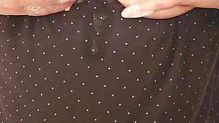 My husbands CUM all over my huge TITS