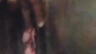 Orgasm cum of black mama cougar, she enjoyed video call fuck