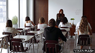 VIXENPLUS Maitland Ward teaches her students are dark lesson