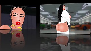 Curvy Girl Destiny Big Ass Nude Model Anime Cartoon Shoot