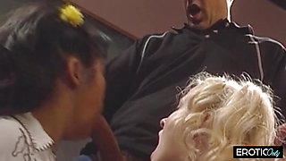 Teacher fucks his students in sex class