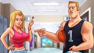 Naughty cartoon escapades with Asian aunty and wild monster action