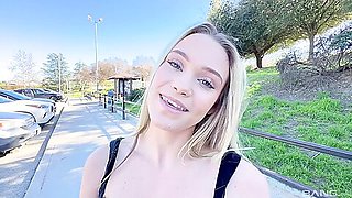 Chloe R And Chloe Rose - Gets Her teen 18+ Pussy Fucked In Public 1080p