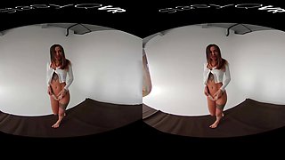 Playful And Petite - Brunette Goddess High Quality Vr Classy Striptease