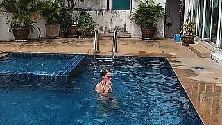 Sfw Playing About in Our Swimming Pool