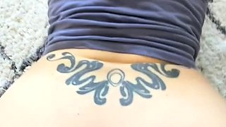 Hot ass brunette vibrator close up masturbation