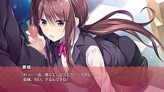 Busty anime babe gets wild with a handjob and internal release