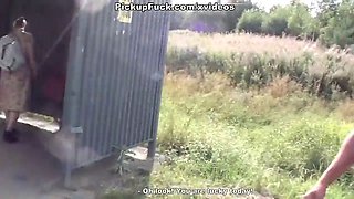 Fuck young girl at the bus stop