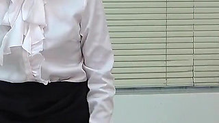 Female Office Worker Facesitting Her Senior Colleague as a Human Chair and Makes Her Manager to Work Hard