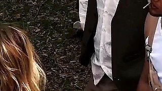 Amber Rayne, Hannah West, and Kaci Star Get Gangbanged Outdoors