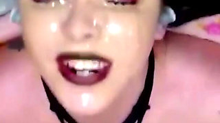 Slut step-daughter wants step-dad to fuck her face and pussy!