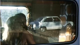 He Is Cuckolded By Sexy Blonde In A Trailer - Brigitte Lahaie