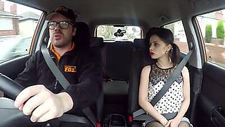 Petite ink slut public fucked in car outdoor by drive tutor