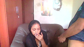 Behind the Scenes of Hijab Office MILF Had a Visitor Neighbor Boy
