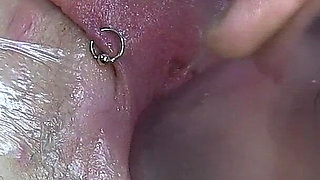 Far Spread and Pumped Pussy Worked with Dildos Glasses and Billiard Ball Part3