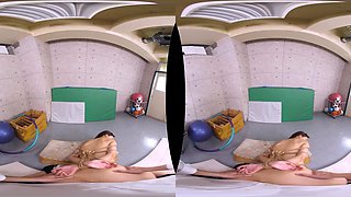 Asian hot babe VR office sex