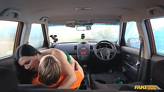 Jasmine Jae fucks her ex-personal trainer in a car - faux driving school