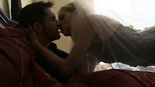 Horny Bride Bribes Groom with XXX Babe to Plow Small Tits