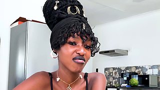 Petite ebony teen on first time casting
