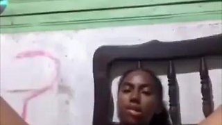 Cute African Girl Masturbating