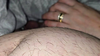 Step son after surgery get a handjob from step mom nice hand