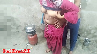 Desi Heena first sex with boy friend in kitchen in clear hindi voice