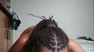 A Naughty Little Showing off While Eating Her Breakfast