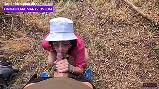 Italian MILF Squirts and Fucks Rough with Deep Throat Action