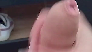 MILF Gives a Handjob and Gets Covered in Cum