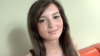 Amateur doll is doing zealous blowjob and getting dripping cunt packed