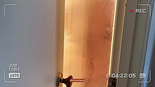 I caught my step-son peeping on me showering nude, so I turned it into a naughty hot show