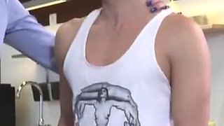 Horny german stepmom rides her stepson