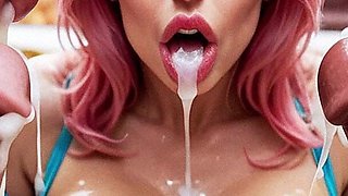 Emma and Jack Hard Sex in the Supermarket. Blowjob, Anal Creampied, Bukkake