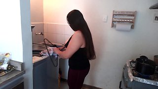 My Whore Stepsister Turns Me on Showing Me Her Tits and Her Huge Cameltoe
