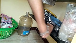 Housewife kitchen romance