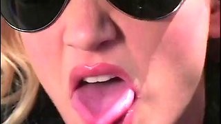 Slutty police officer in latex uniform getting fucked