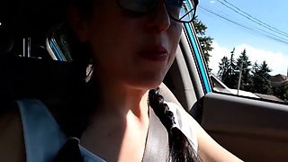 Public Masturbation: Inserting a Tampon While Driving