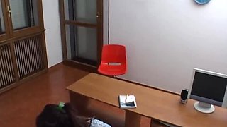 Amateur Teen Girl Fucked Hard in Job Interview with Facial