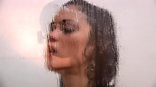 Steamy Shower Tease with Wet Asian Curves