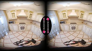 POV Sex With Elise Moon As A Maid In The Kitchen - SuckMeVR