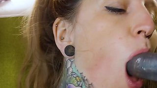 Tattoo Couple Rough Double Penetration Action for Blonde Pornstar - Hardcore Anal