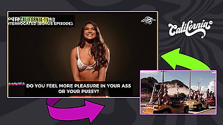 Ayarla Sousa, a 20-year-old brunette with a perfect body and a pussy for the reality show California: after an exciting buggy ri