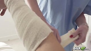 Skinny Nurse Gilf Scarlet Louse Wanted A Creampie