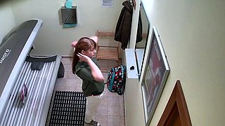 Redhead in solarium