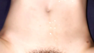 Quick Cumshot on Hairy Pussy Bush in Missionary