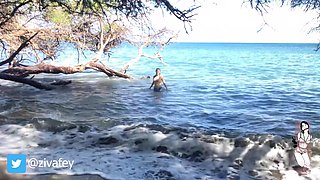 Ziva Fey - Getting Wet Fully Clothed in the Ocean